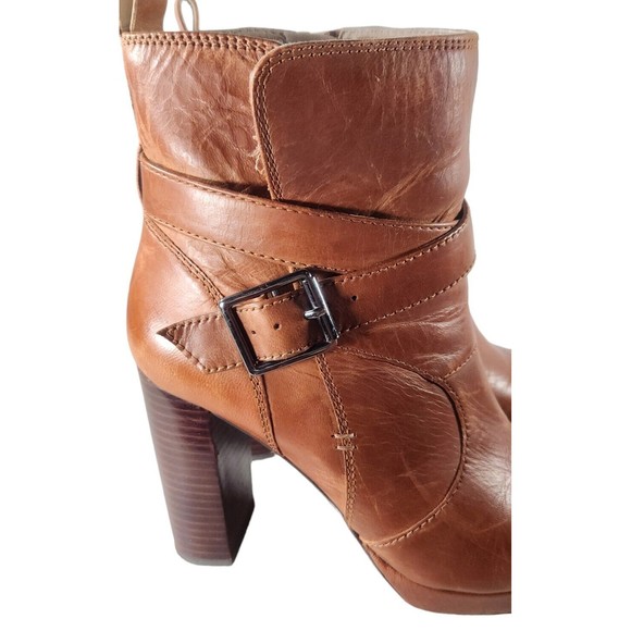 Clarks Brown Leather Heeled Boots, Size 8.5 - Picture 2 of 8